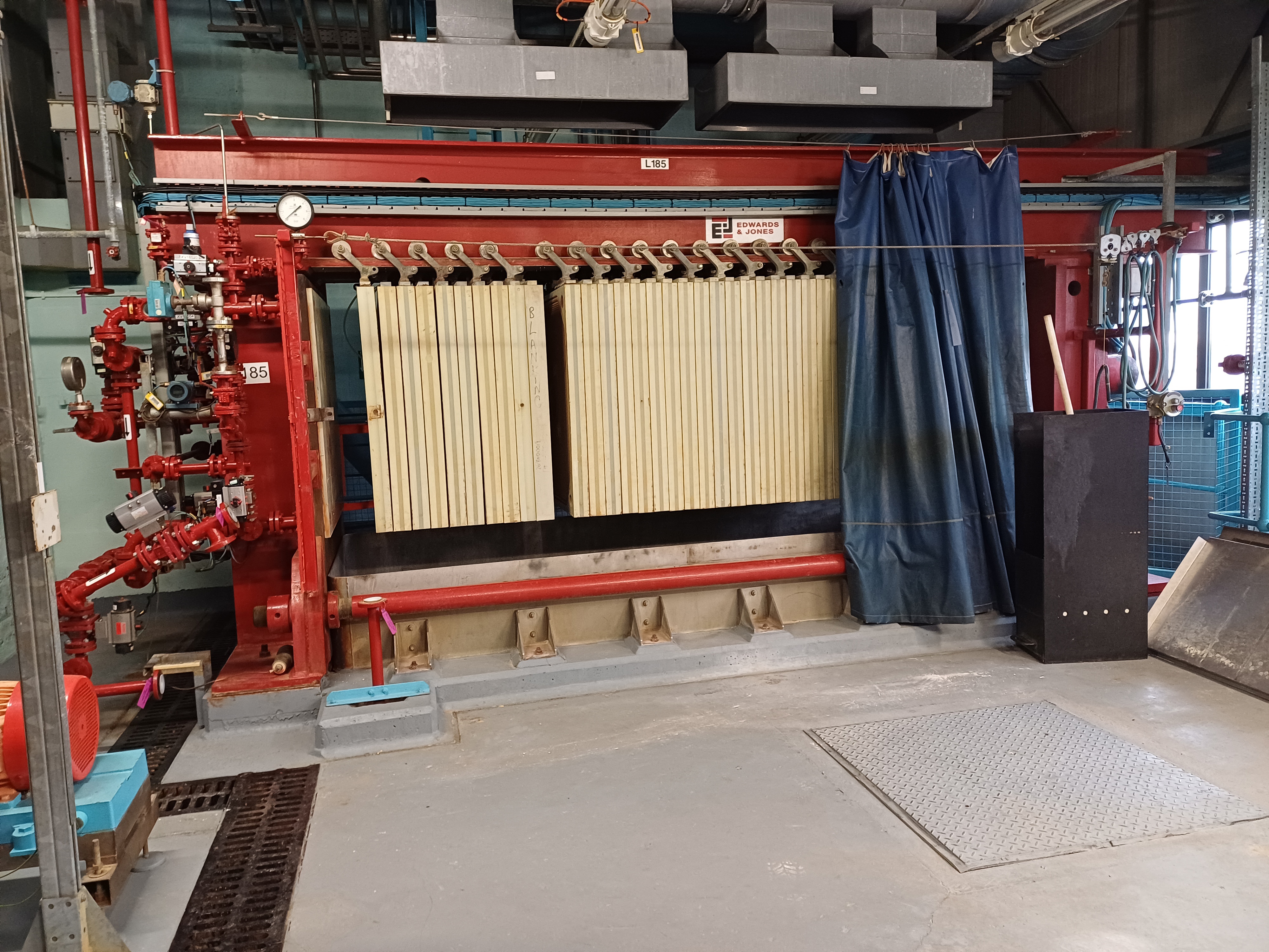 Filter Press, Polypropylene Membrane Plate, Manufactured by  Edwards and Jones - IPP# 242548