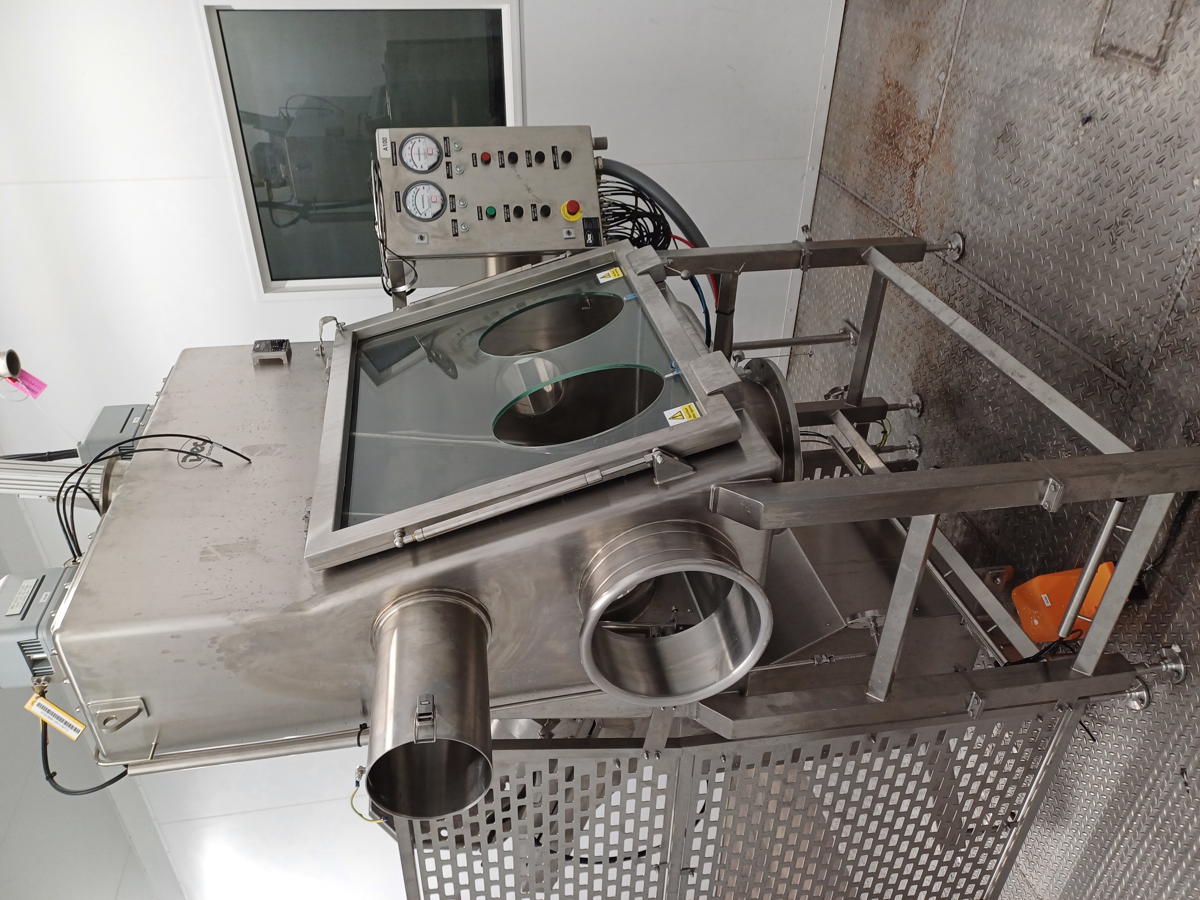 Stainless Steel 316L DEC ISOTUBE isolator glovebox & drum discharge unit with drum tipper drum dumper- Pharma - IPP# 242574