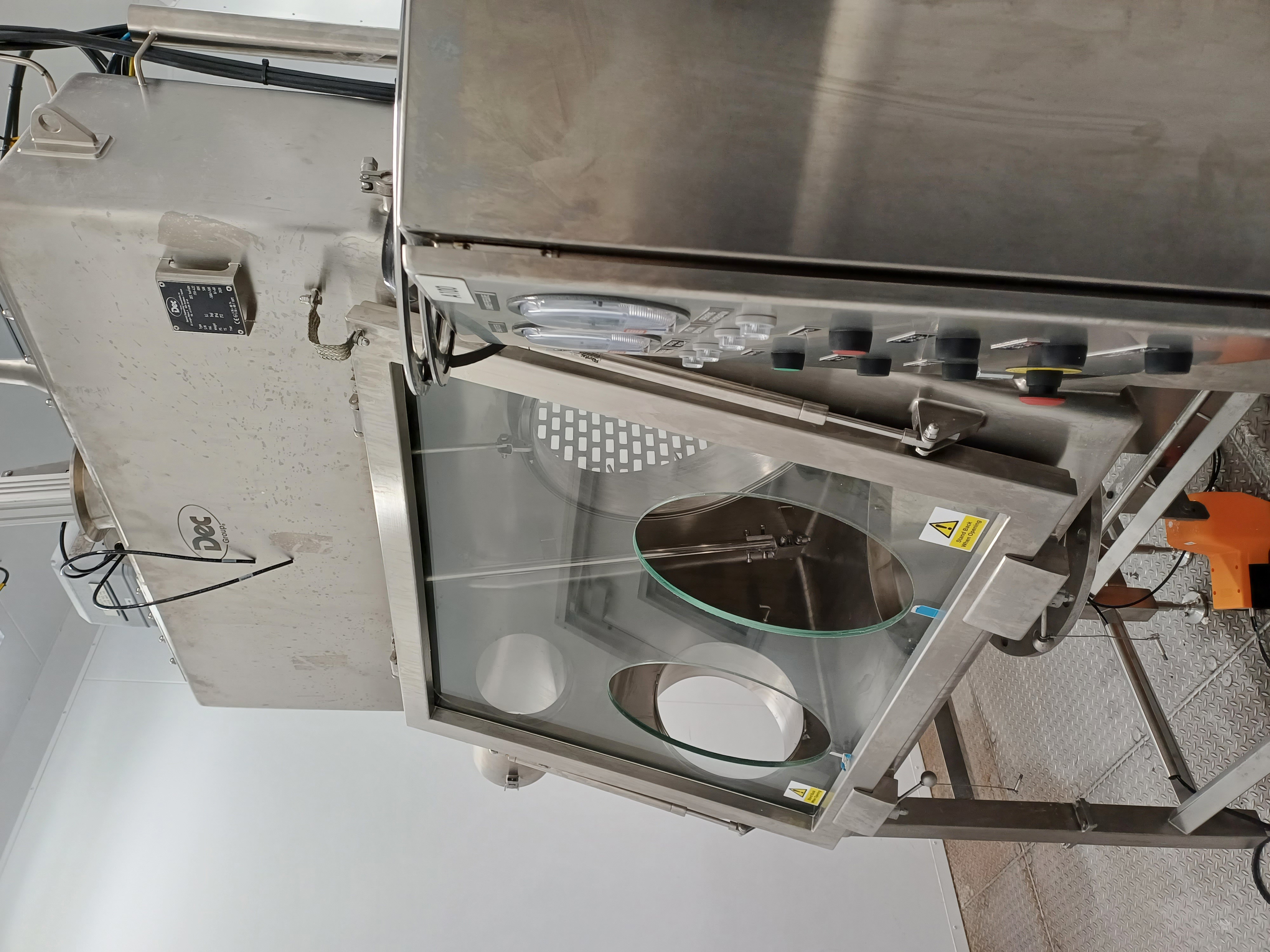 Stainless Steel 316L DEC ISOTUBE isolator glovebox & drum discharge unit with drum tipper drum dumper- Pharma - IPP# 242574