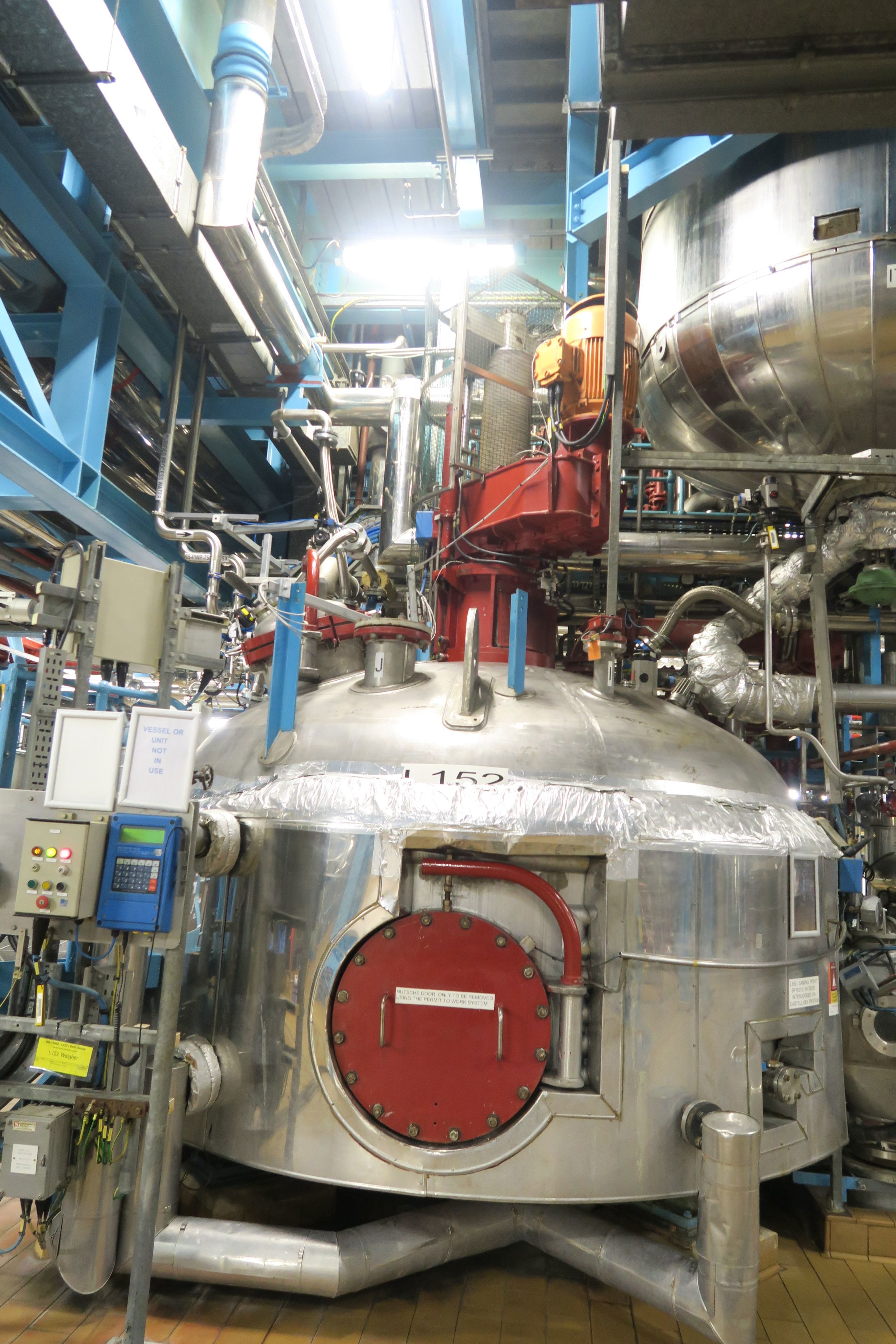 Stainless Steel 316L Cogeim FFP 800 FF-S Agitated Jacketed Pressure Nutsche Filter/Dryer System - IPP# 242504