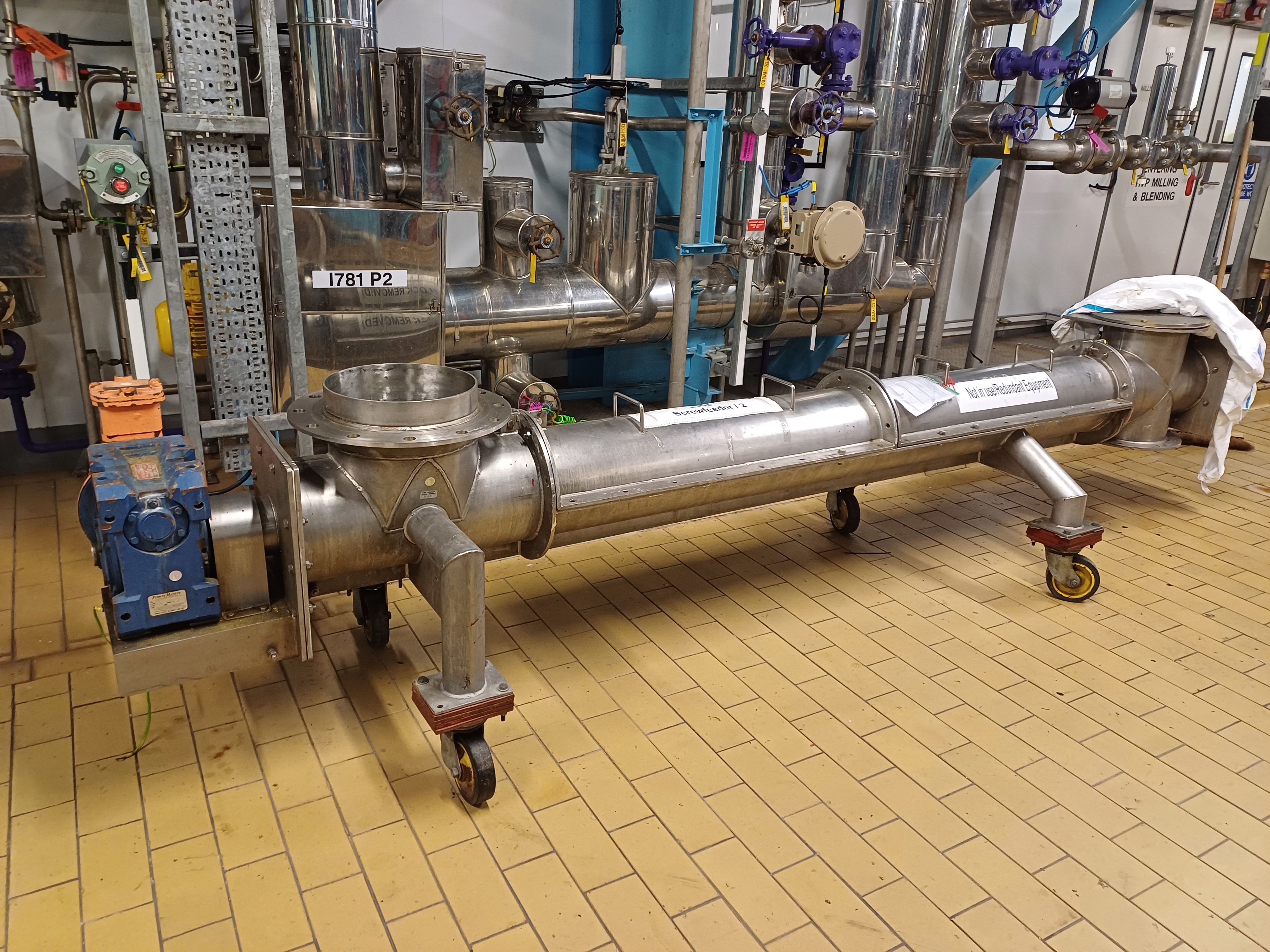 Stainless Steel 316L Ajax Equipment Bolton Ltd Screw Feeder - IPP# 242528