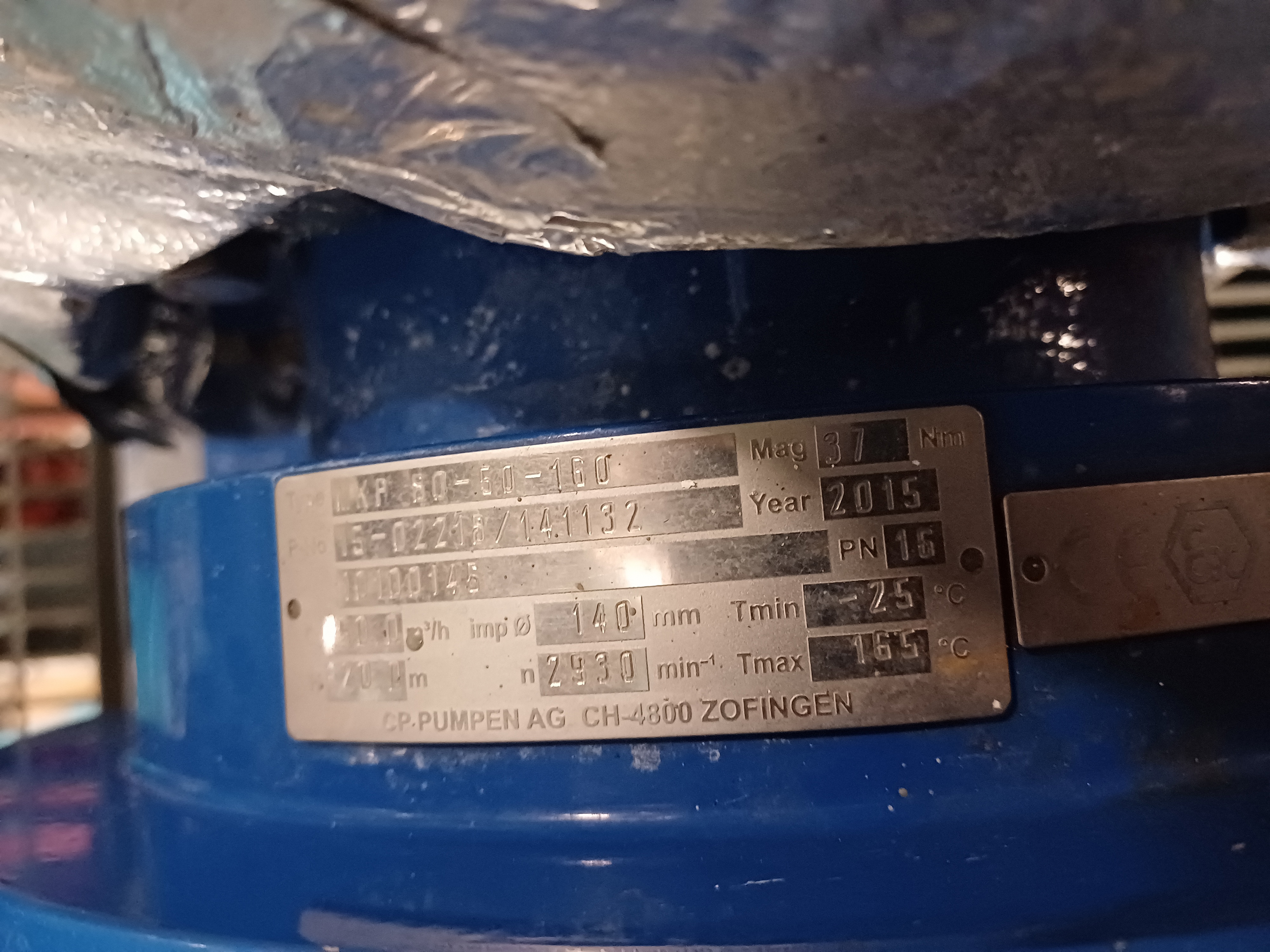 CP Pumpen AG MKP 80-50-160 Centrifugal Pump - IPP# 242706