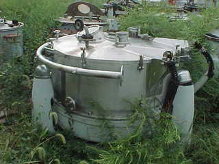 Stainless Steel 304 Deutsch-Sharples Manual Discharge-Top Centrifuge-Basket