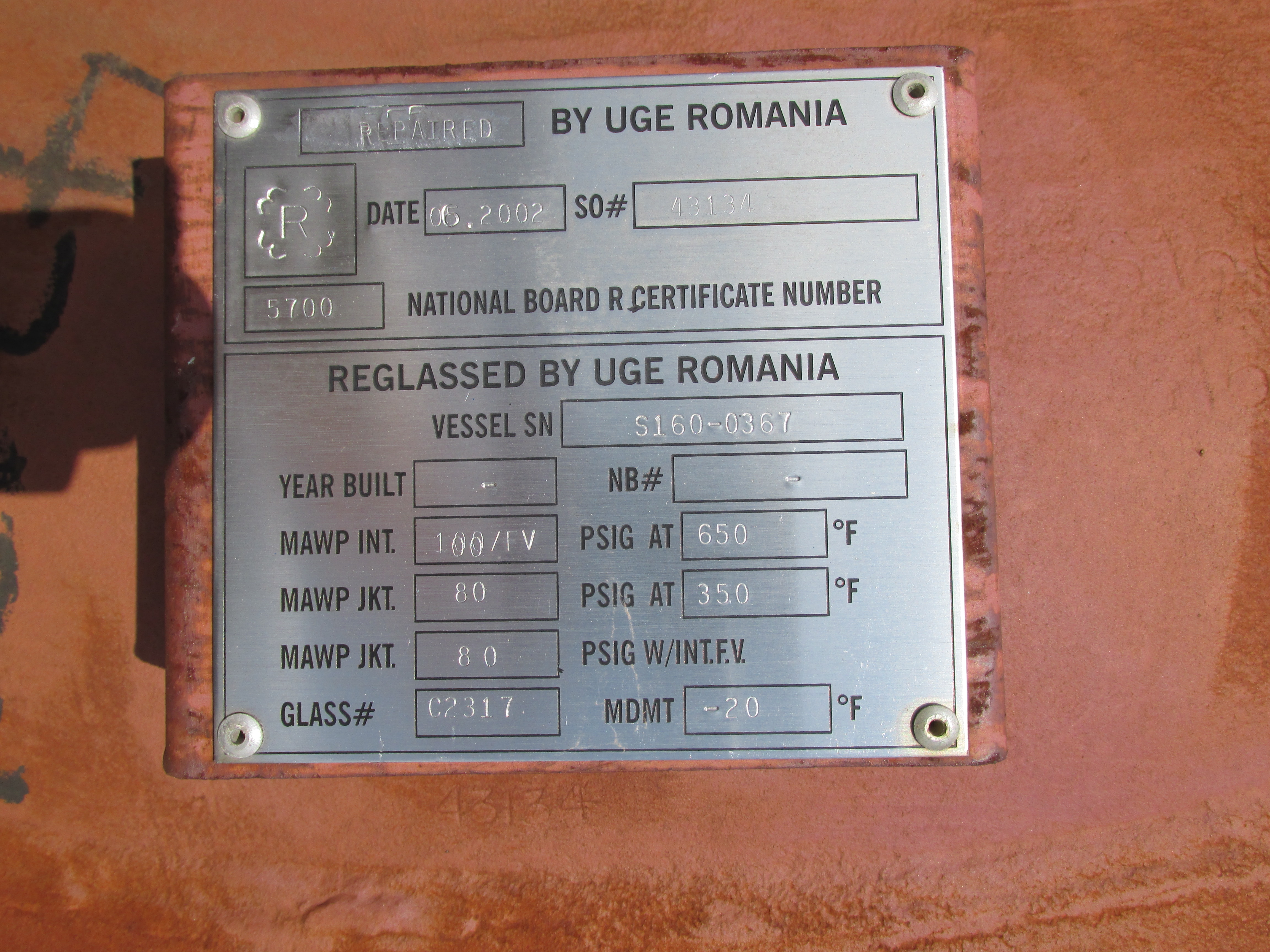 Glasslined Pfaudler RA Batch Type Body Only Reactor - IPP# 43134