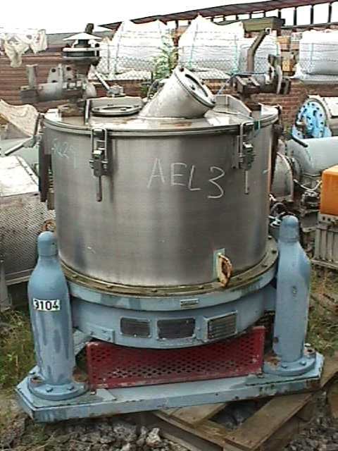  Stainless Steel 316 Manual Discharge-Top Centrifuge-Basket 850 mm (33.5 in) For Sale - IPP# 45429