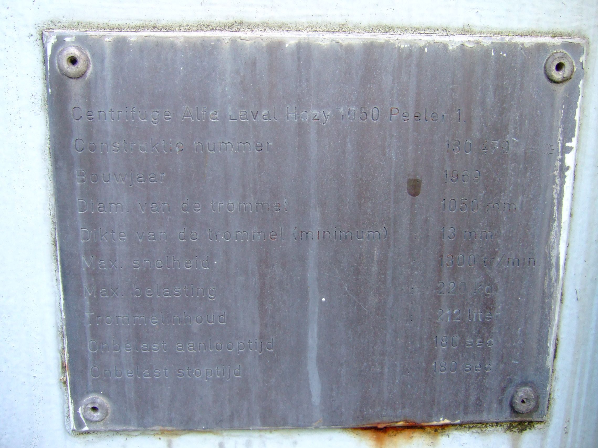   Centrifuge-Peeler 1,050 mm (41.3 in) Stainless Steel 316 For Sale - IPP# 705468