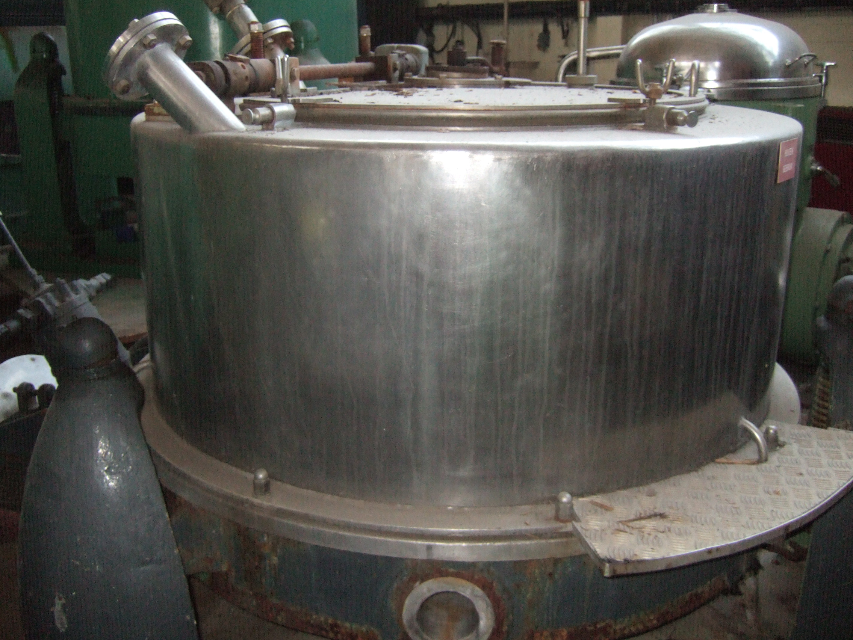  Stainless Steel Austenitic Manual Discharge-Top Centrifuge-Basket 1,200 mm (47.2 in) For Sale - IPP# 705477
