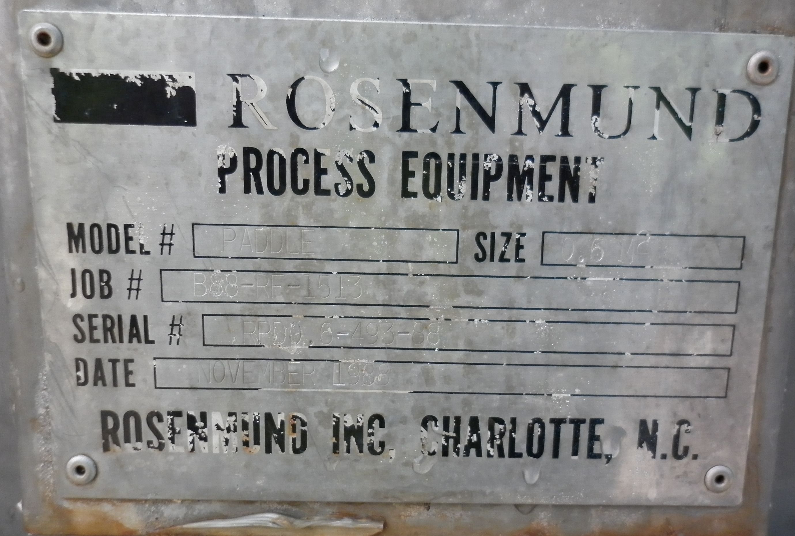 Stainless Steel 316 Rosenmund B88-RF-1513 Rosenmund and Cogiem Filter - IPP# 705428