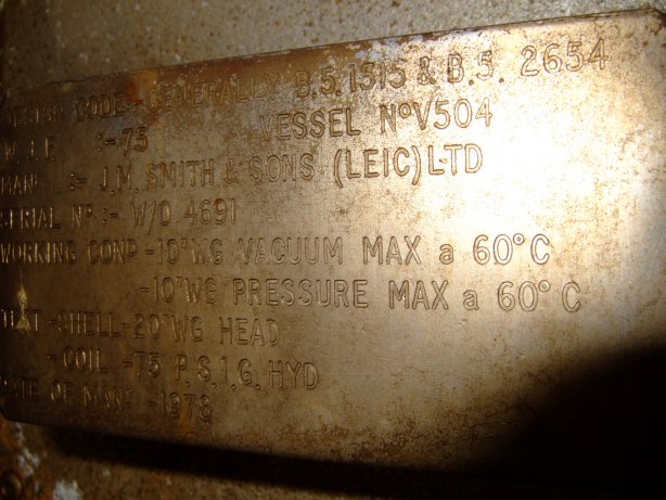 Stainless Steel 316 Clad J.M. Smith & Sons ltd  Tank - IPP# 706579
