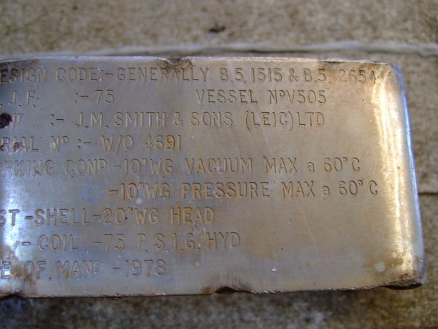Stainless Steel 316 Clad J.M. Smith & Sons ltd  Tank - IPP# 706580
