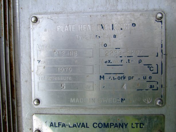  Stainless Steel 304 Plate and Frame Heat Exchanger 9 m² (96.4 ft²) For Sale - IPP# 706508