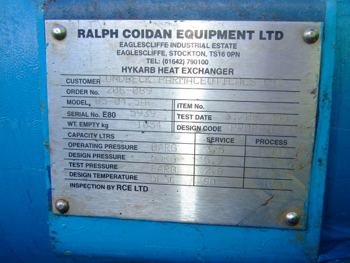 Graphite Ralph Coidan 85-04.5A Shell and Tube Heat Exchanger - IPP# 706729