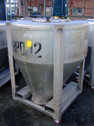 Stainless Steel 316 Hopper Bin