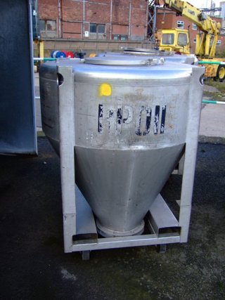 Stainless Steel 316 Hopper Bin