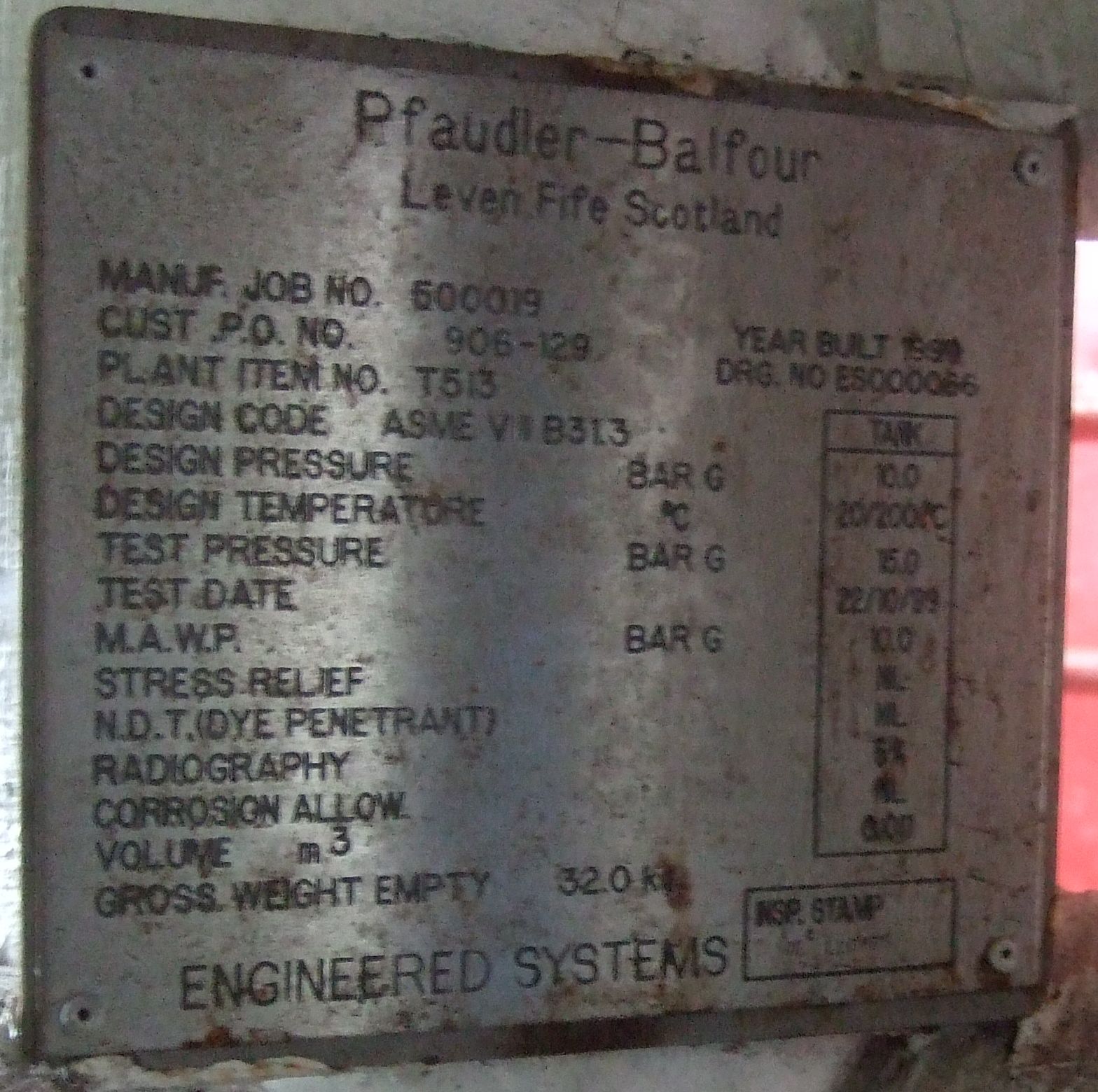 Pfaudler Thermal Fluid Loop System - IPP# 706824