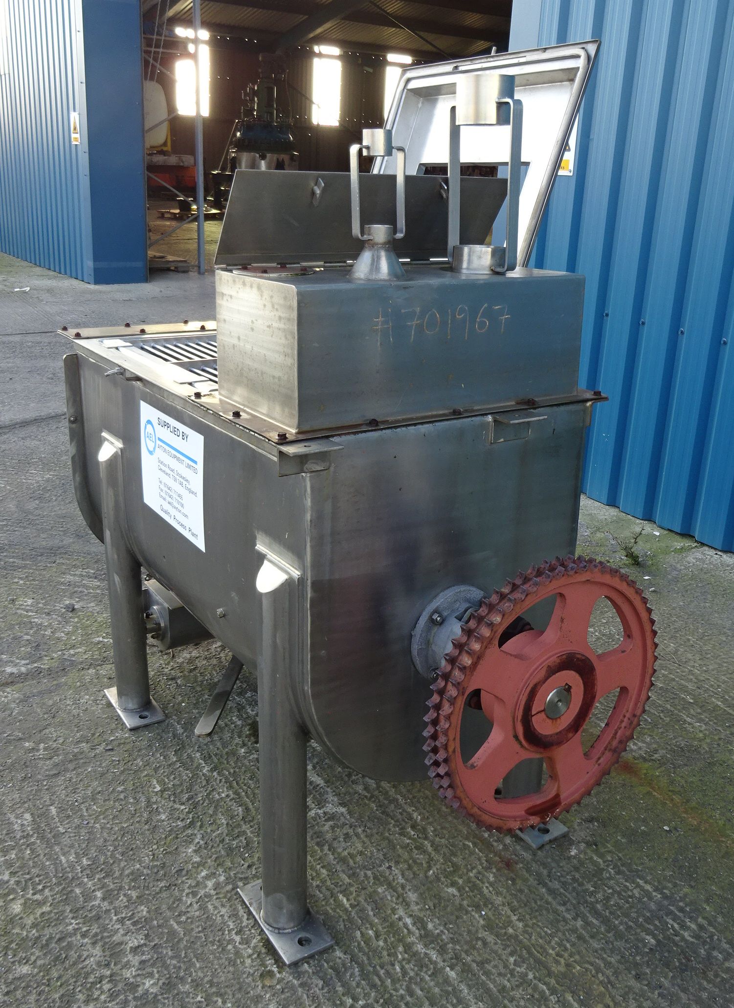  Stainless Steel 316  Mixer-Ribbon & Paddle 0.5 m3 (17.7 ft3) For Sale - IPP# 701967