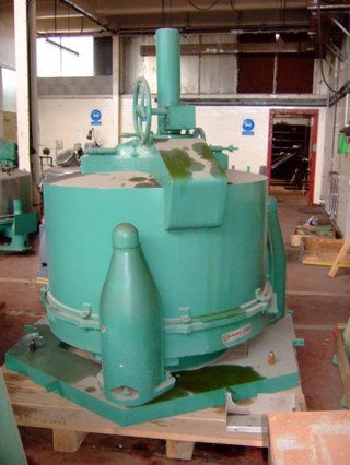 Stainless Steel 316 Rousselet Robatel Rapide120-SC120-2DEC Manual Discharge-Top Centrifuge-Basket