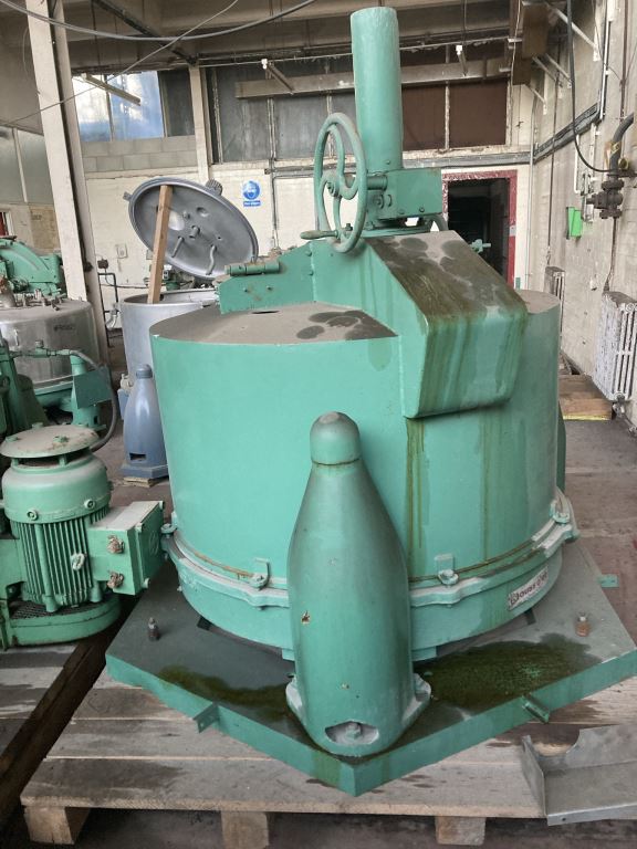 Stainless Steel 316 Rousselet Robatel Rapide120-SC120-2DEC Manual Discharge-Top Centrifuge-Basket - IPP# 702018