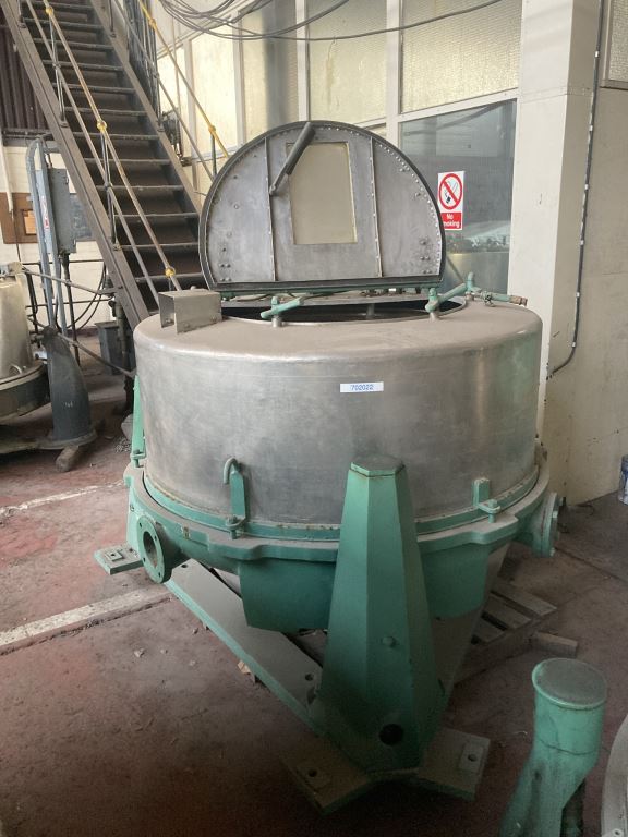  Stainless Steel 316 Manual Discharge-Top Centrifuge-Basket 1,200 mm (47.2 in) For Sale - IPP# 702022