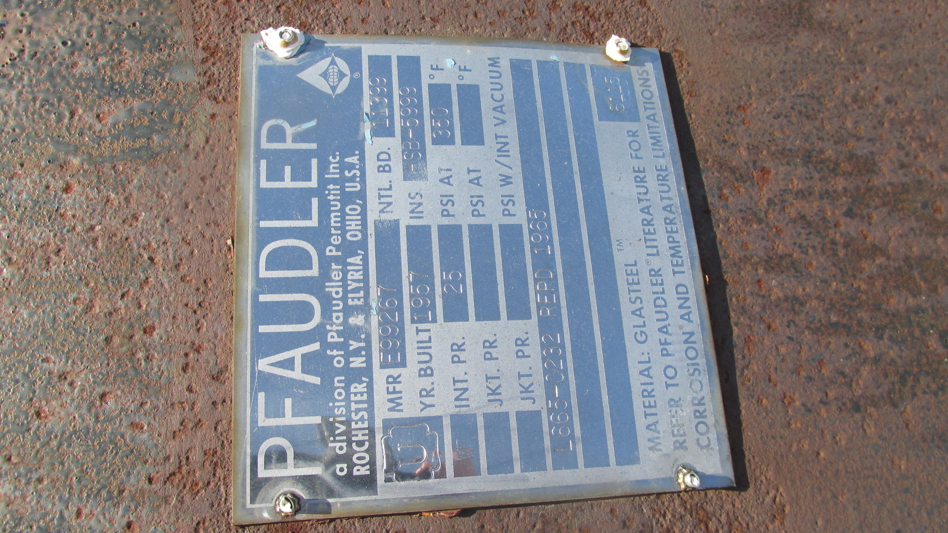  Glasslined Tank Cover Glass Lined Parts 1,893 L (500 gallons) For Sale - IPP# 71711