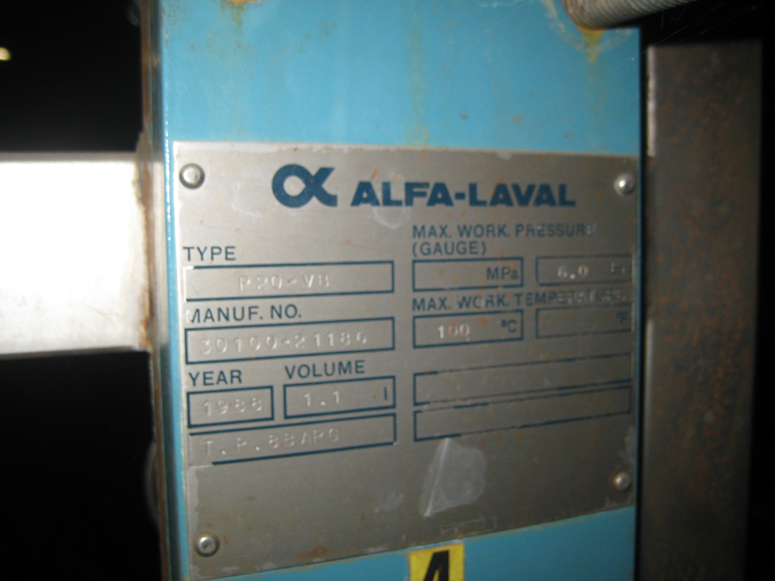 Alfa Laval  Miscellaneous - IPP# 72615