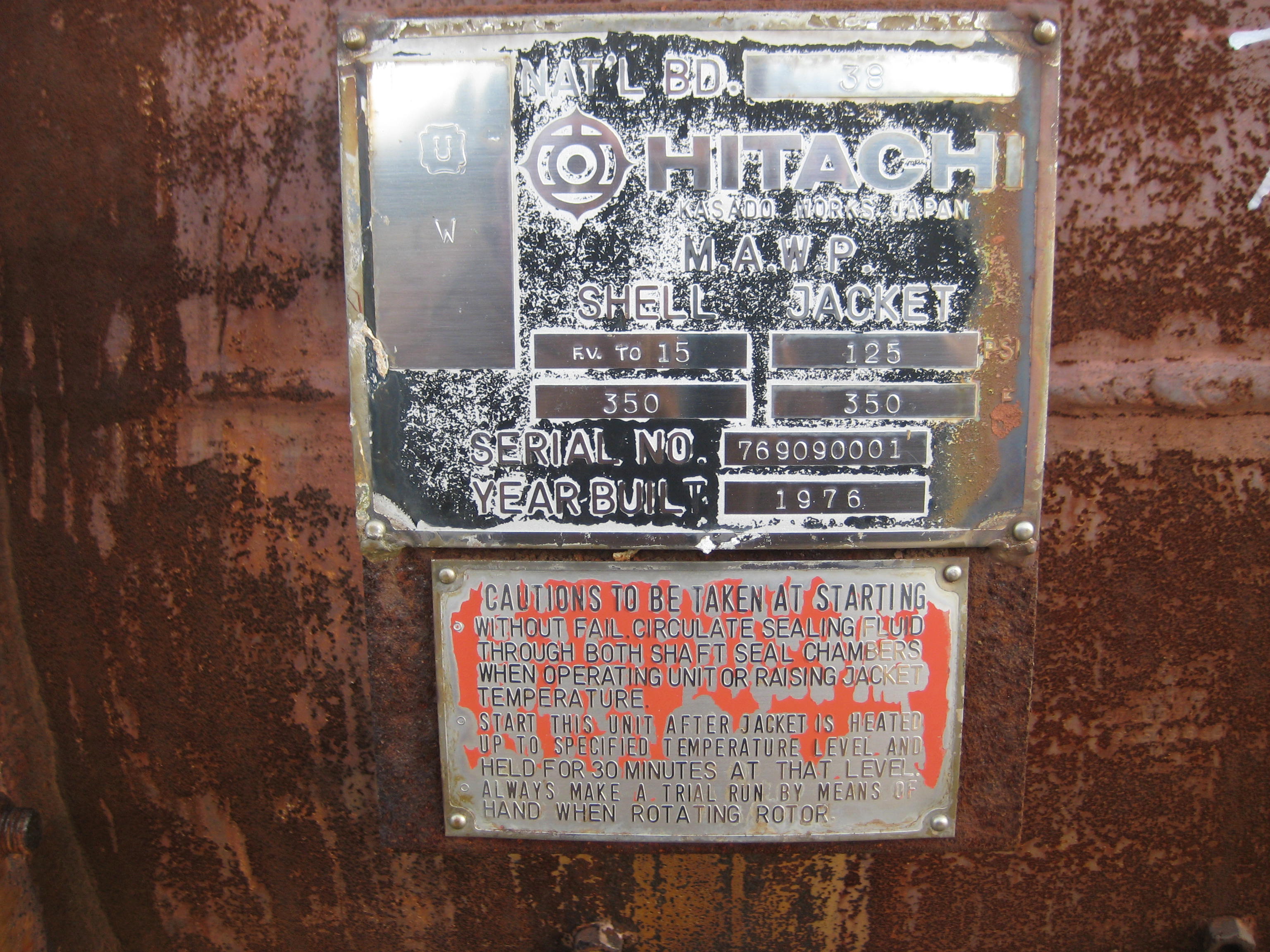 Stainless Steel 316 Hitachi Wiped/Thin Film Evaporator - IPP# 74896