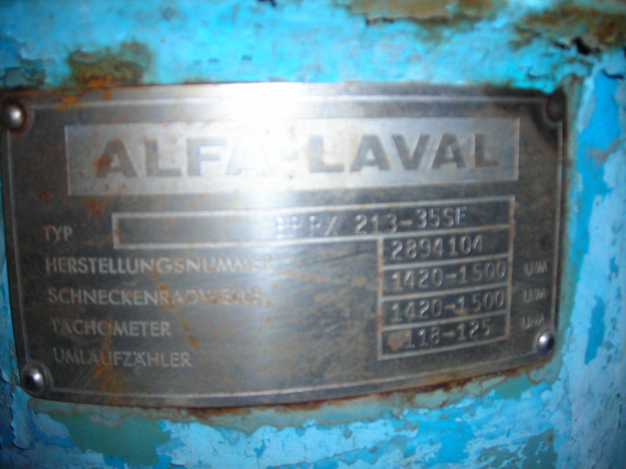 Stainless Steel 316 Alfa Laval BRPX213-35-SE Centrifuge-Disc Bowl - IPP# 78117