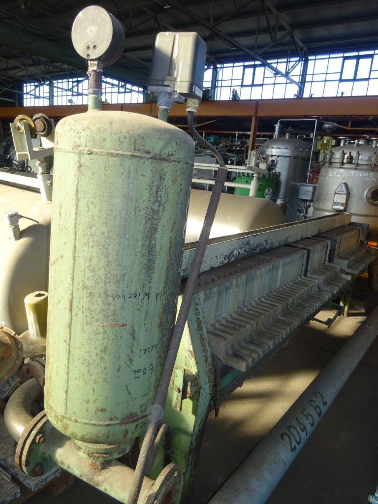 Filter Press, 334 Sq.Ft. Filtration Area, Polypropylene Plates, Manufactured by Schenck - IPP# 89441