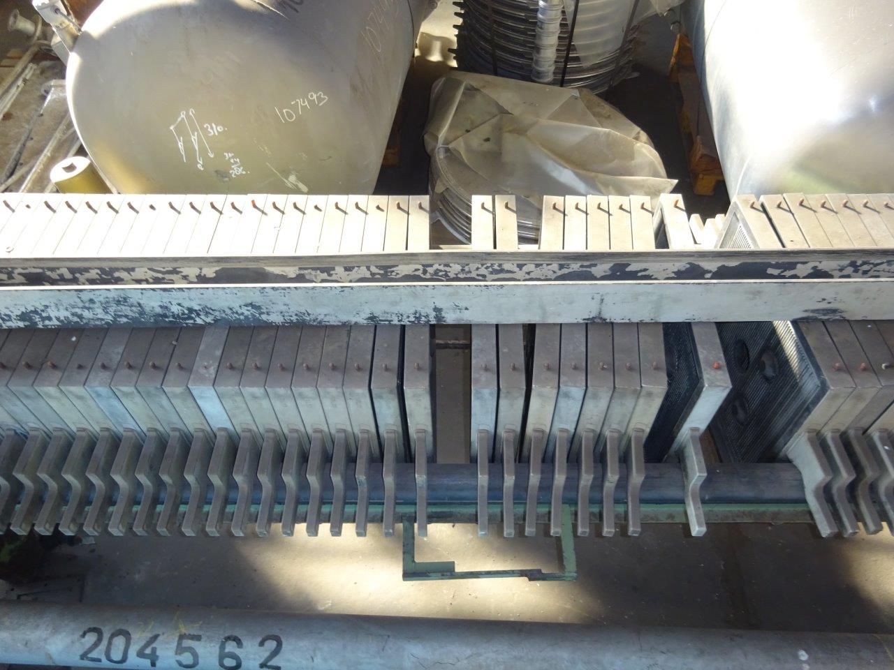Filter Press, 334 Sq.Ft. Filtration Area, Polypropylene Plates, Manufactured by Schenck - IPP# 89441