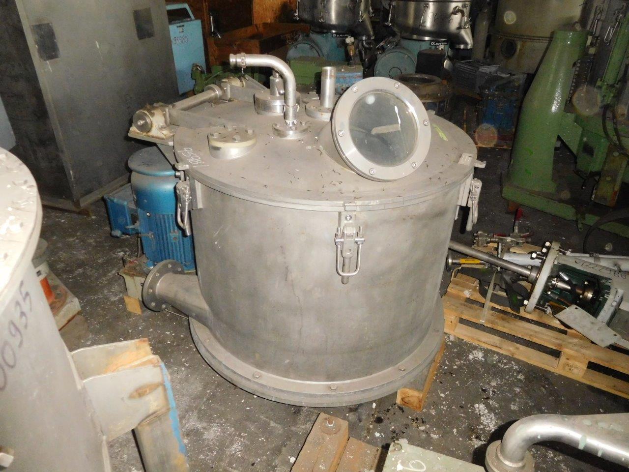  Stainless Steel Austenitic Manual Discharge-Top Centrifuge-Basket 800 mm (31.5 in) For Sale - IPP# 95981