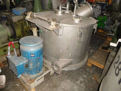  Stainless Steel Austenitic Manual Discharge-Top Centrifuge-Basket 800 mm (31.5 in) For Sale - IPP# 95981