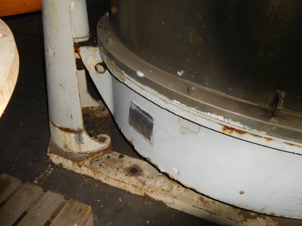  Stainless Steel Austenitic Manual Discharge-Top Centrifuge-Basket 1,250 mm (49.2 in) For Sale - IPP# 95984