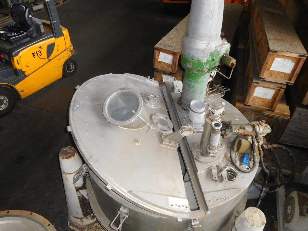  Stainless Steel Austenitic Manual Discharge-Top Centrifuge-Basket 1,250 mm (49.2 in) For Sale - IPP# 95984