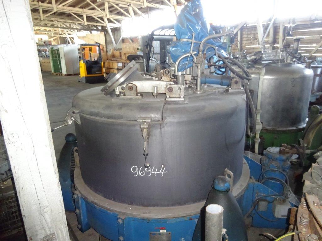  Manual Discharge-Top Centrifuge-Basket 1,250 mm (49.2 in) Rubberlined For Sale - IPP# 96944