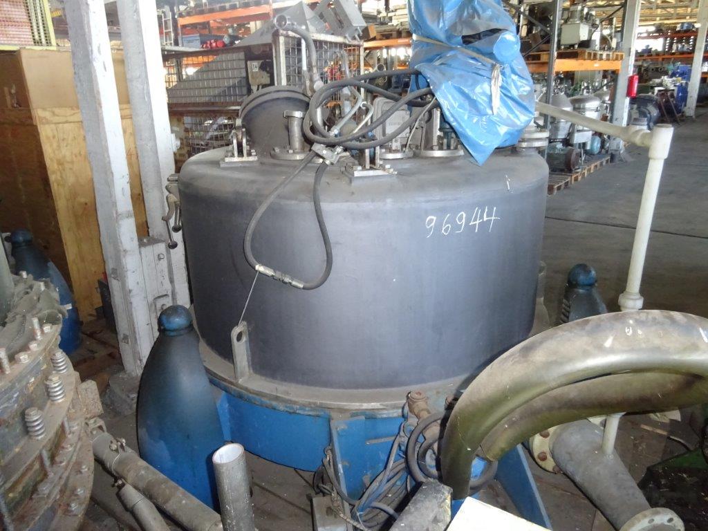  Manual Discharge-Top Centrifuge-Basket 1,250 mm (49.2 in) Rubberlined For Sale - IPP# 96944