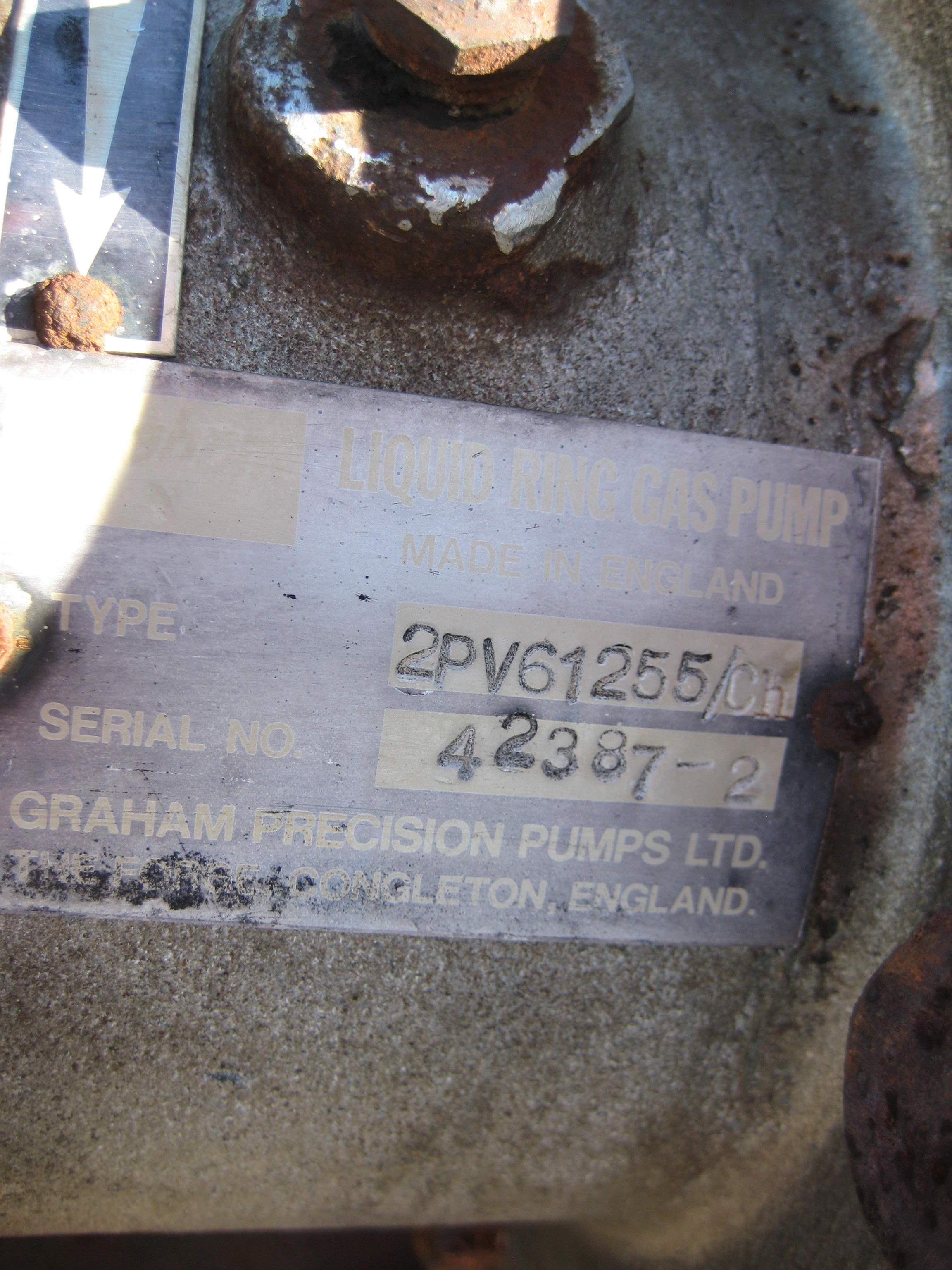   Pump-Vacuum 703 m3/h (414 CFM) Stainless Steel 316 For Sale - IPP# 98875