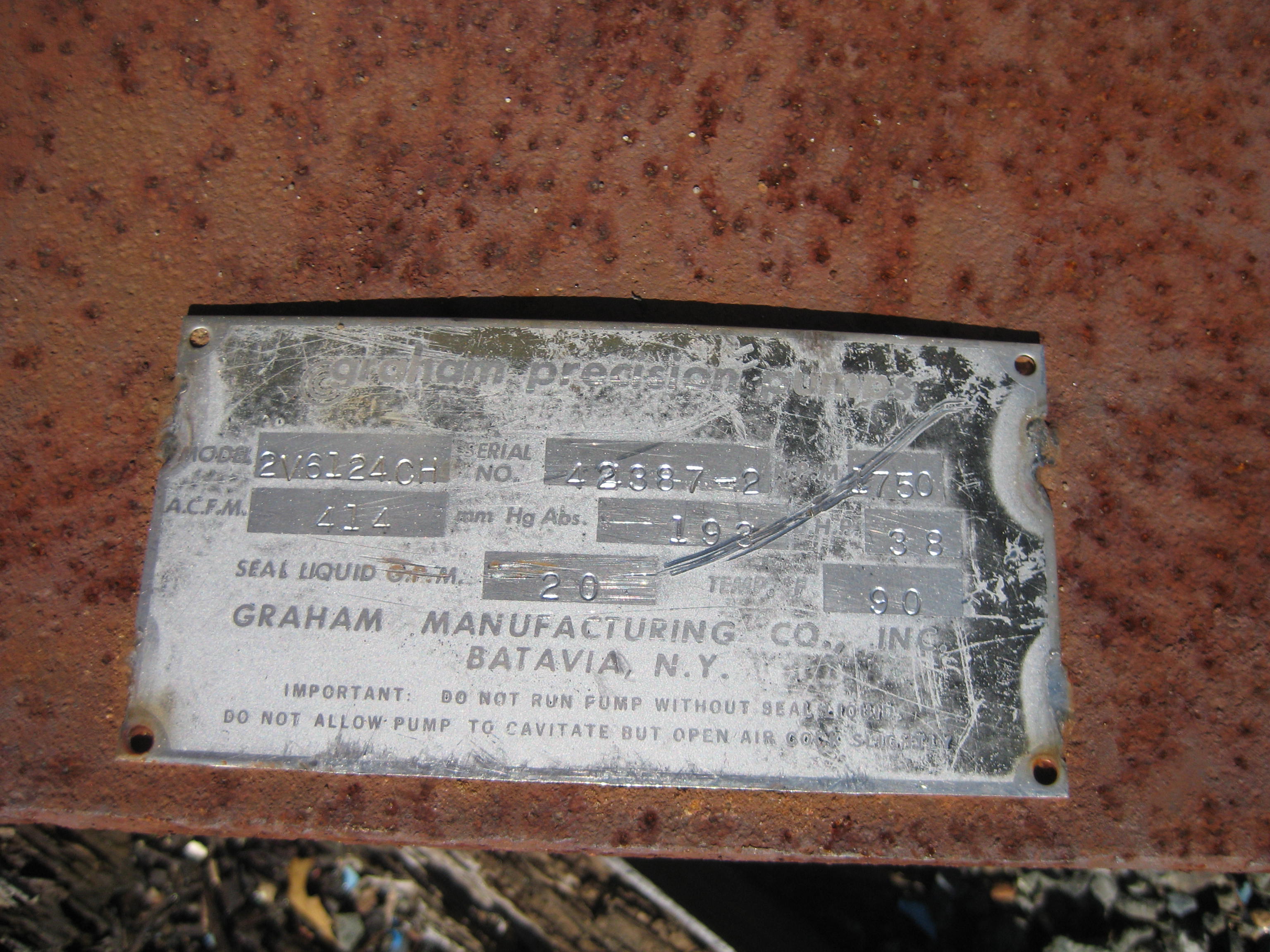   Pump-Vacuum 703 m3/h (414 CFM) Stainless Steel 316 For Sale - IPP# 98875