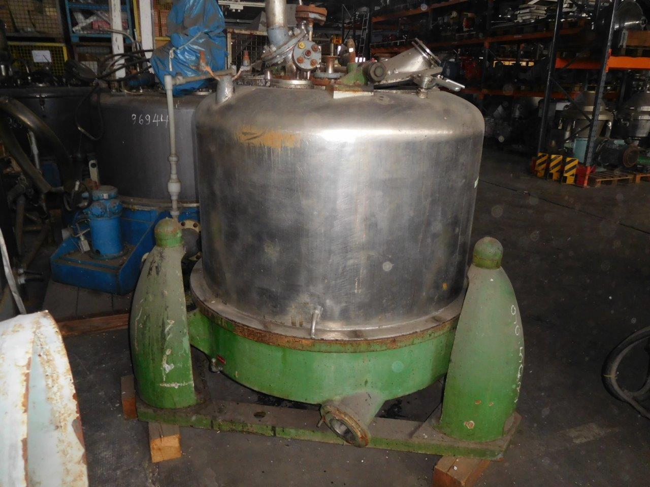  Stainless Steel Austenitic Manual Discharge-Top Centrifuge-Basket 1,000 mm (39.4 in) For Sale - IPP# 99503