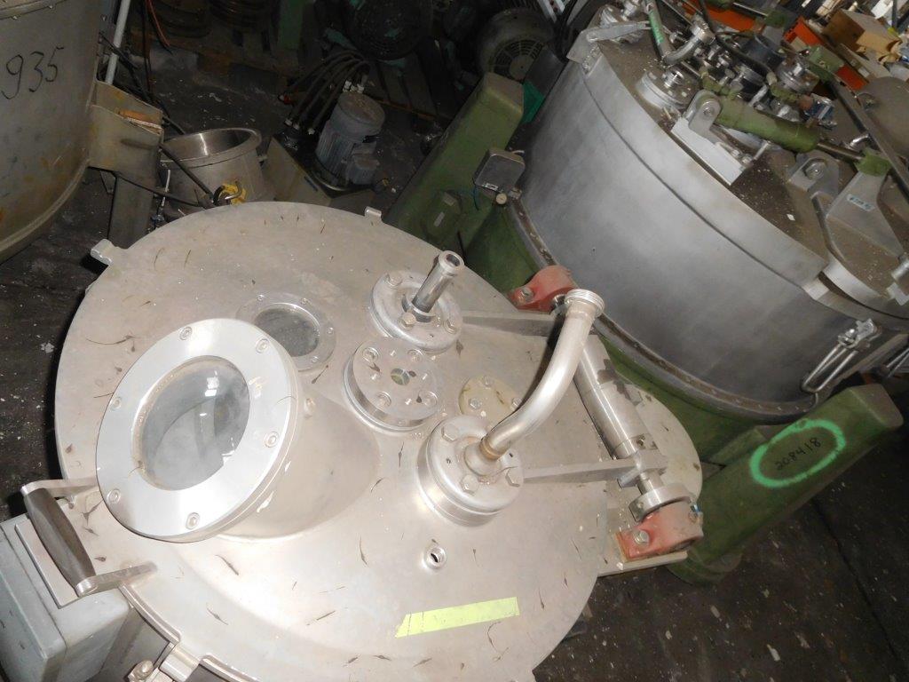  Stainless Steel Austenitic Manual Discharge-Top Centrifuge-Basket 500 mm (19.7 in) For Sale - IPP# 99504