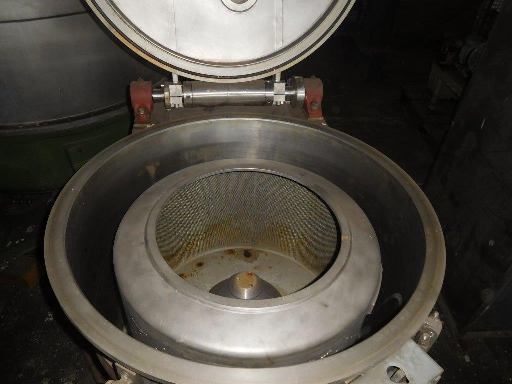  Stainless Steel Austenitic Manual Discharge-Top Centrifuge-Basket 500 mm (19.7 in) For Sale - IPP# 99504