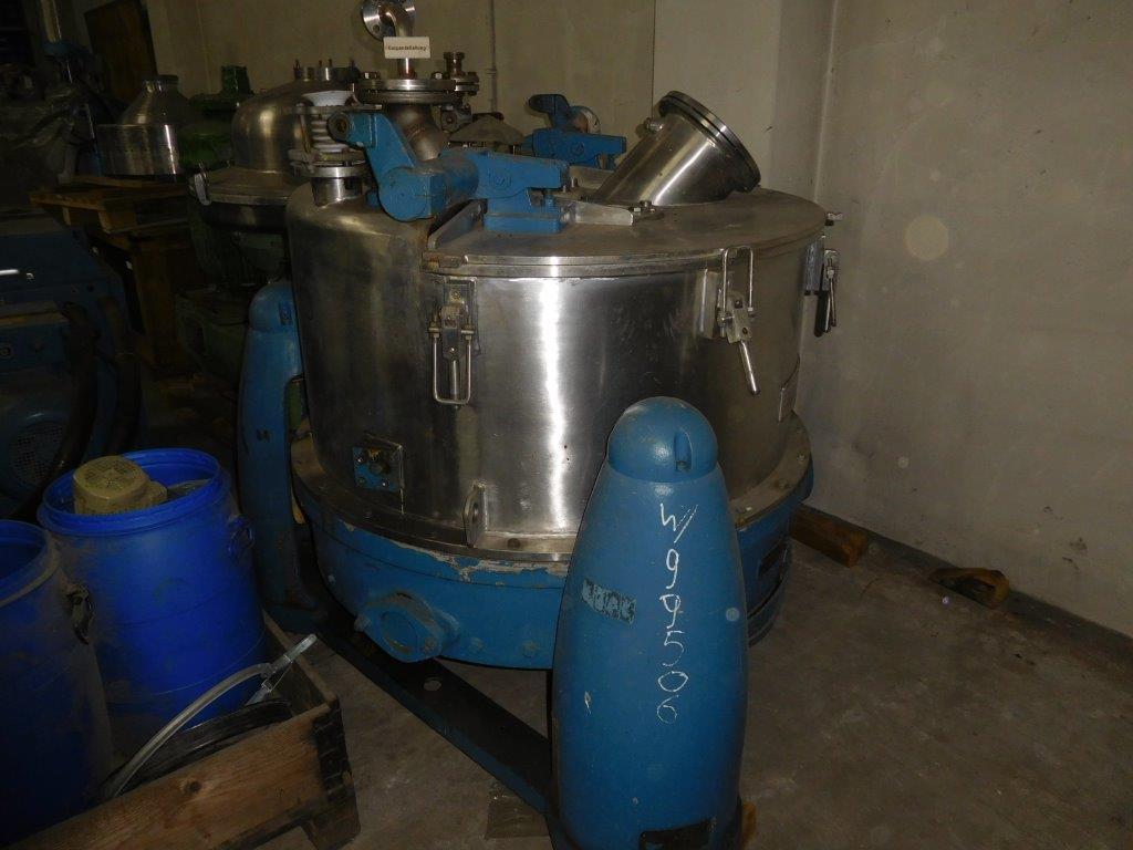 Stainless Steel 316 Manual Discharge-Top Centrifuge-Basket 1,016 mm (40 in) For Sale - IPP# 99506