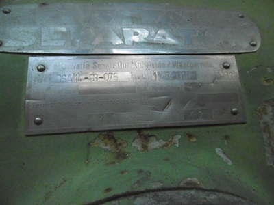   Centrifuge-Disc Bowl 7.5 kW (10.1 HP)  For Sale - IPP# 99748