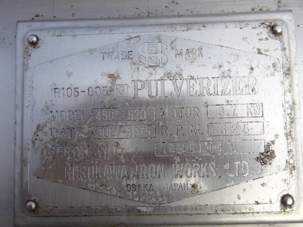  Stainless Steel 304 Granulator/Disintegrator Pulverizer 3.7 kW (5 HP) For Sale - IPP# 99181