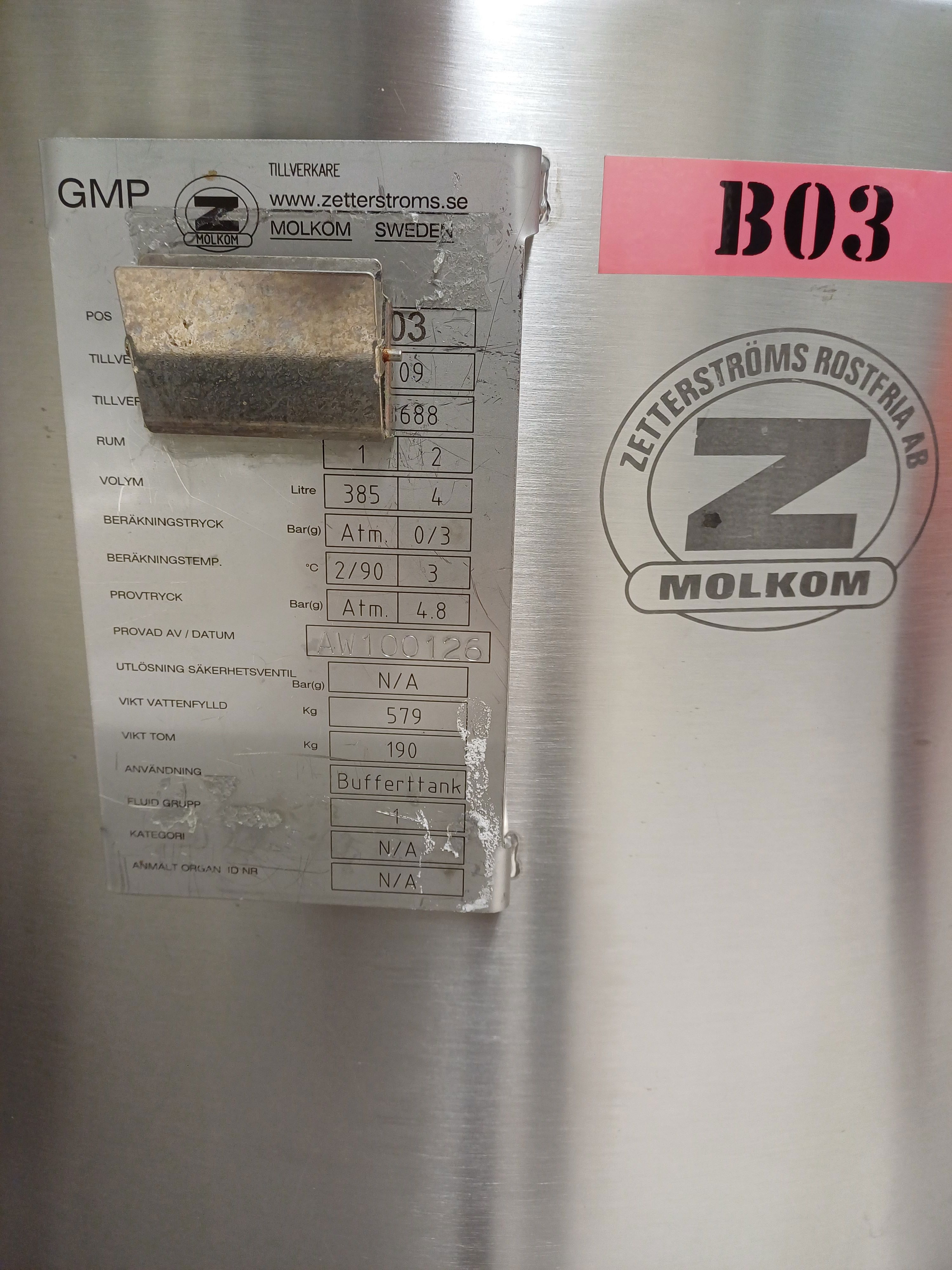 IPP# 1136, 385 Liter (100 Gallon) Clean In Place System  For Sale