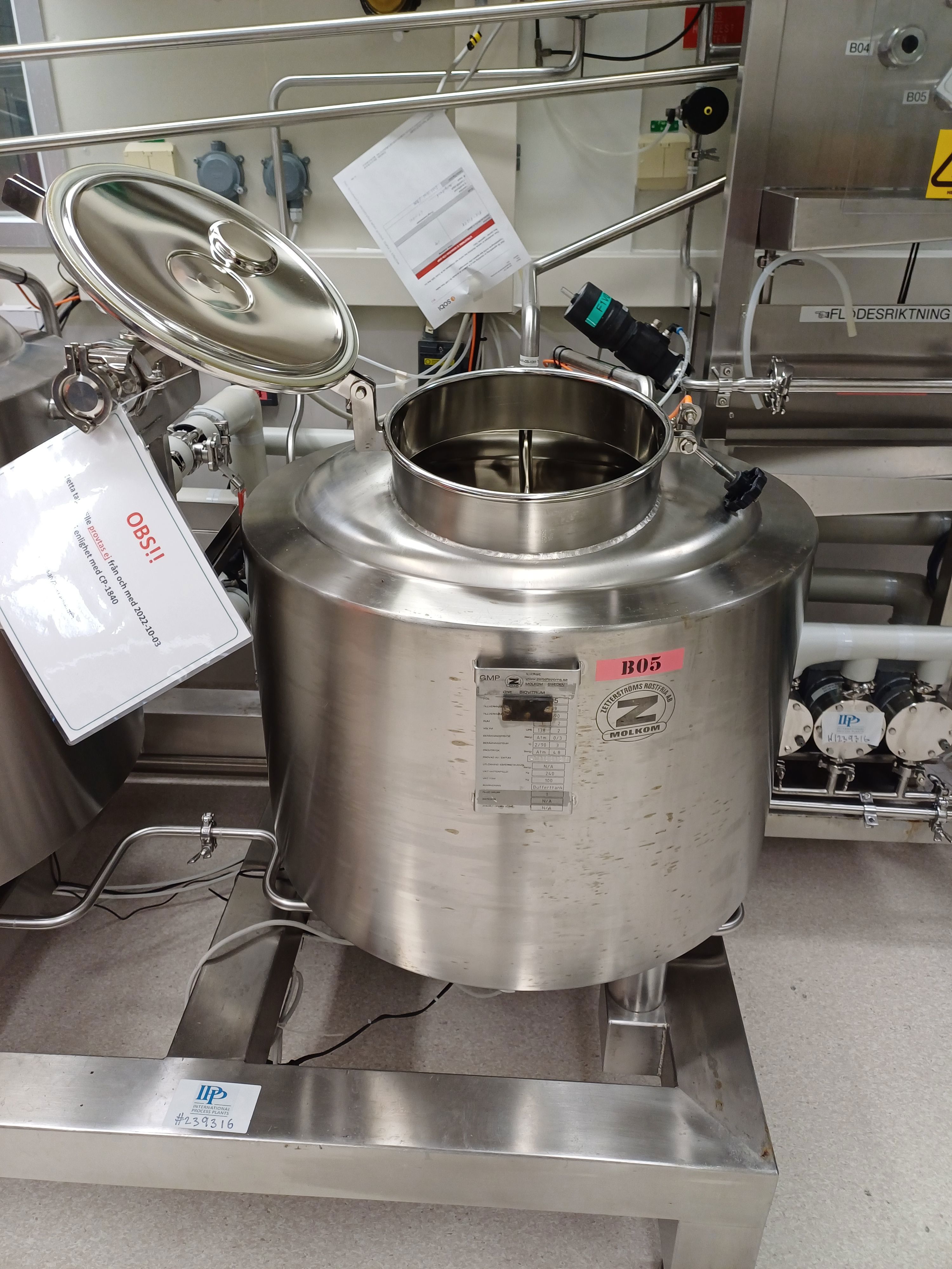 IPP# 1136, 385 Liter (100 Gallon) Clean In Place System  For Sale